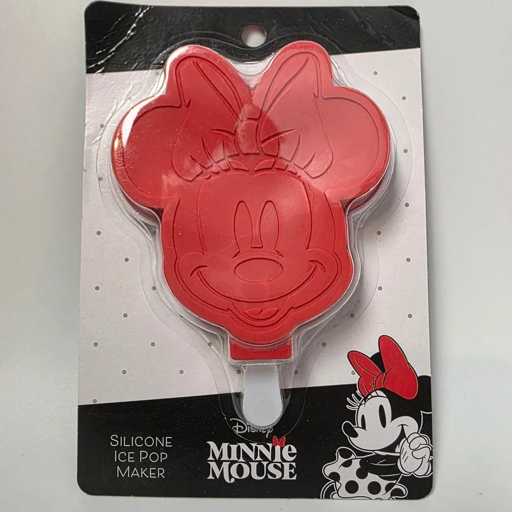 Disney Minnie Mouse Red Silicone Ice Pop Maker Frozen Treat Mold New